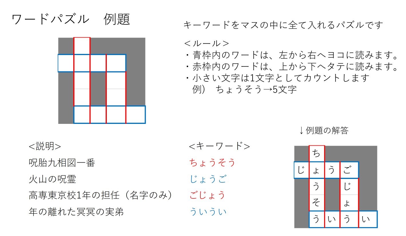 ワードパズル：例題